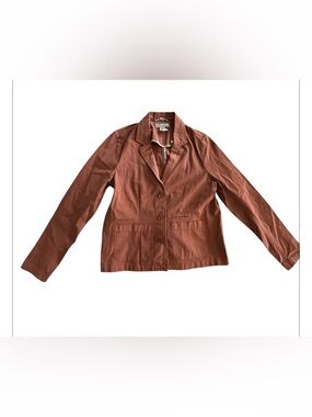 Women's Rust Button-Front Blazer Jacket